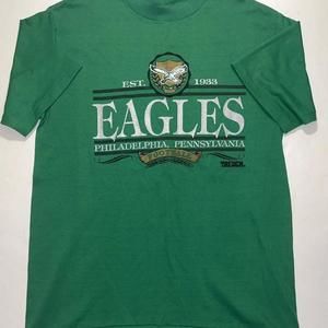 Philadelphia Eagles Graphic T Shirt Trench 1933 Made In Usa Tee